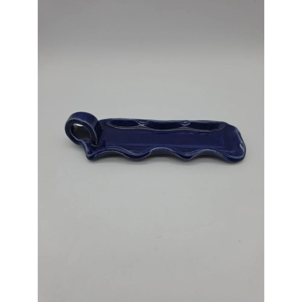 Studio Pottery Butter Dish Tom Jones Fairhope Alabama Cobalt Blue
